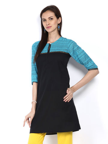 Shree Women Black Printed Kurta