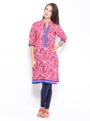 Shree Women Pink Printed Kurta