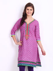 Shree Women Pink Printed Kurta