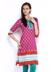 Shree Women Pink Printed Kurta