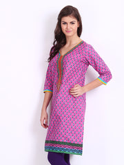Shree Women Pink Printed Kurta