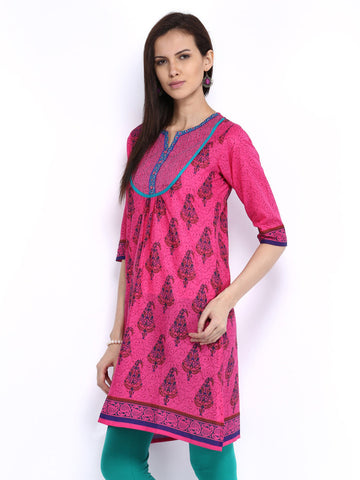 Shree Women Pink Printed Kurta