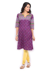 Shree Women Purple Printed Kurta