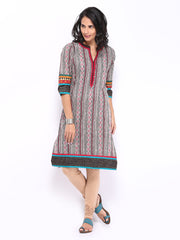 Shree Women Red &amp; Brown Printed Kurta