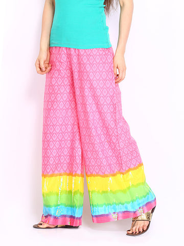 Shree Women Pink Palazzo Trousers