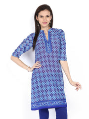 Shree Women Blue Printed Kurta