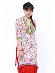 Shree Women White Printed Kurta