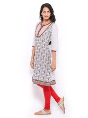 Shree Women White Printed Kurta