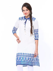 Shree Women White Printed Kurta
