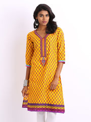 Shree Women Yellow Printed Kurta