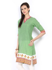 Shree Women Green Printed Kurta