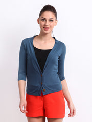 Silver Strings Blue Shrug