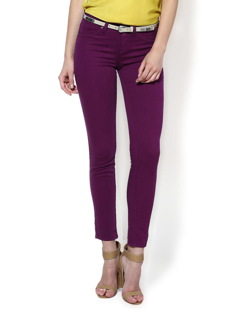 Sisley Women Purple Paris Super Skinny Fit Jeggings – teststore