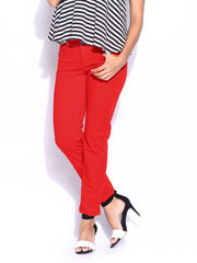 Sisley Women Red Copenaghen Slim Fit Jeans