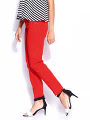 Sisley Women Red Copenaghen Slim Fit Jeans