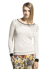 Sisley Women Cream-Coloured Sweater