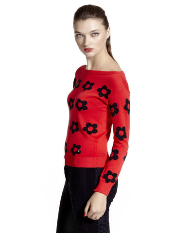 Sisley Women Red Sweater