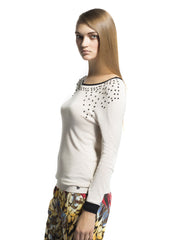 Sisley Women Cream-Coloured Sweater