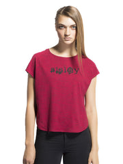 Sisley Women Red &amp; Black Printed Top