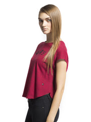 Sisley Women Red &amp; Black Printed Top