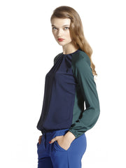 Sisley Women Green &amp; Navy Top
