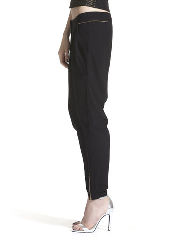 Sisley Women Black Slim Fit Trousers