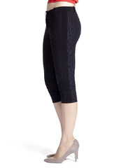 Sisley Women Black Lace Capris