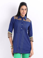 Span Women Blue Kurti