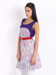 Span Multi-Coloured Printed Fit &amp; Flare Dress