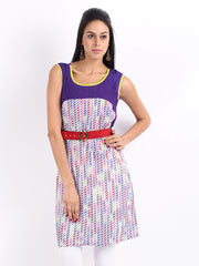 Span Multi-Coloured Printed Fit &amp; Flare Dress