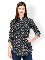 StileStreet Women Black Printed Tunic