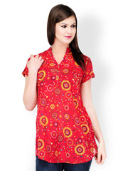 StileStreet Women Red Printed Tunic