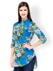 StileStreet Women Blue Printed Tunic