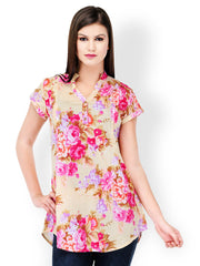 StileStreet Women Beige Printed Tunic