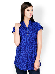 StileStreet Women Blue Printed Tunic