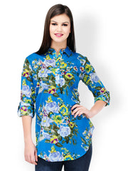 StileStreet Women Blue Printed Tunic