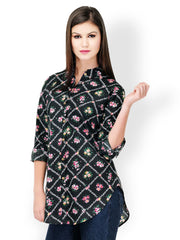 StileStreet Women Black Printed Tunic