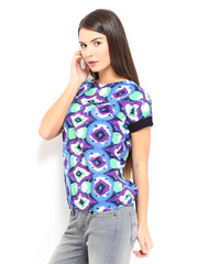 Style Quotient Women Blue &amp; Green Printed Top