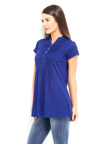 Style Quotient Women Blue Striped Tunic