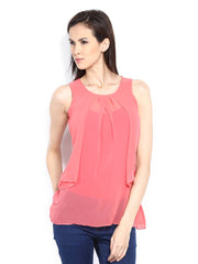 Style Quotient Women Coral Pink Top