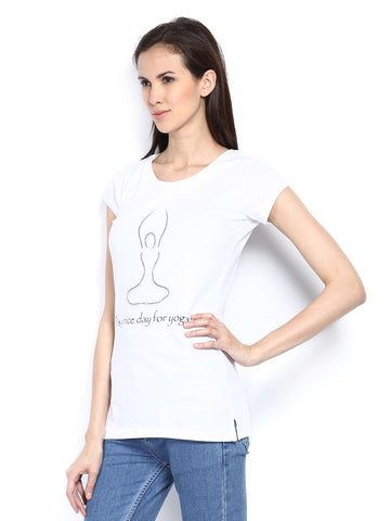 Style Quotient Women White Printed T-shirt