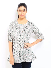 Style Quotient Women White Printed Tunic