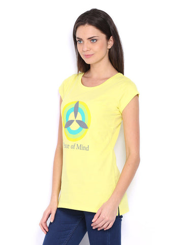 Style Quotient Women Yellow Printed T-shirt