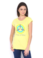 Style Quotient Women Yellow Printed T-shirt