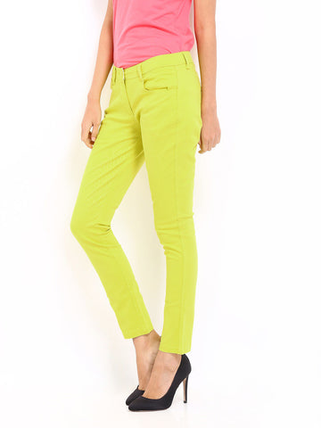 Style Quotient Women Lime Green Trousers