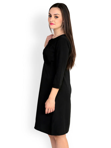 StyleToss Black Fit &amp; Flare Dress