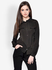 StyleToss Women Black Shirt