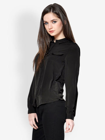 StyleToss Women Black Shirt