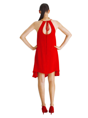 Stylista Original Red Zen Garden High Low Dress