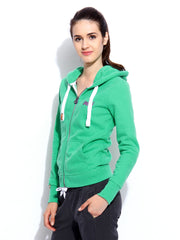 Superdry Women Green Orange Label Ziphood Sweatshirt